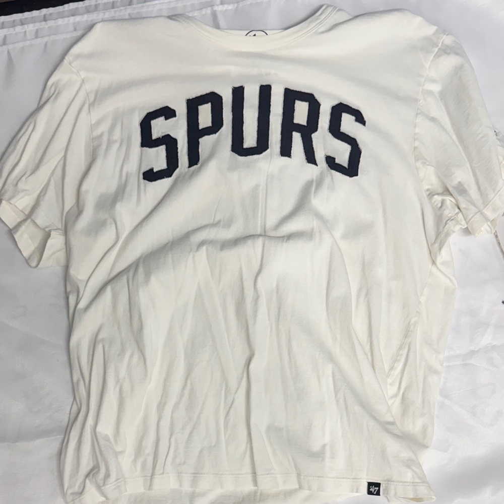 47 Brand Cream and Black Spurs Tee
